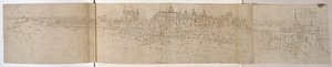 Hampton Court Palace vom Fluss aus, ca. 1544 von Anthonis van den Wyngaerde