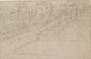 Panorama von London, gesehen von Southwark: Borough High Street mit St Mary Overy