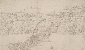 Panorama von London von Southwark aus gesehen: London Bridge