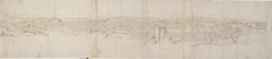 Panoramablick auf Rom vom Monte Janiculus, um 1550