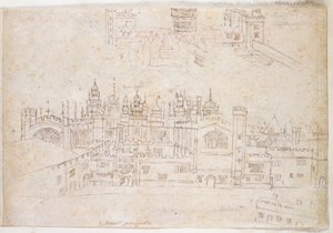 Studien des Palastes von Oatlands und Hampton Court, ca. 1544
