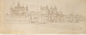 Die Kapelle und das Torhaus des Hampton Court Palace, ca. 1550-1560