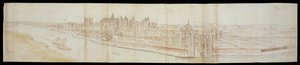 Blick auf Hampton Court Palace von Süden, mit dem Fluss im Vordergrund, 1558 von Anthonis van den Wyngaerde