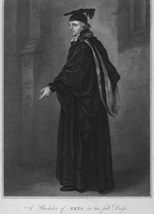 Ein Bachelor of Arts in seiner vollen Kleidung, 1796