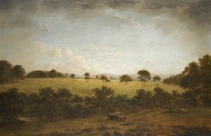 Tabley: Der Park mit einem entfernten Blick auf das Haus von Anthony Devis