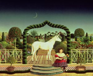 Mädchen mit Einhorn, 1980