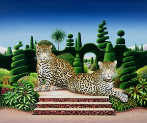 Jaguare im Garten, 1986 von Anthony Southcombe