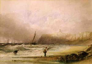 Ein windiger Tag in Scarborough von Anthony Vandyke Copley Fielding