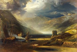 Eine Szene an der Küste, Merionethshire - Sturm zieht vorbei
