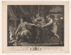 Manius Curius Dentatus lehnt die Geschenke der Samniten ab von Anthony Walker