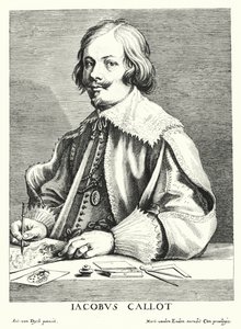 Jacques Callot, französischer Zeichner und Kupferstecher (Stich) von Anthony van (after) Dyck