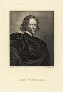 Porträt von Lucas Vorsterman dem Älteren, Barockstecher