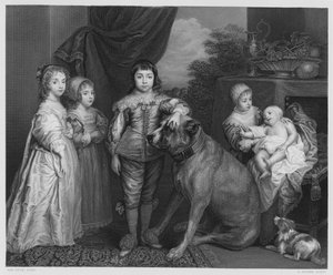 Die Familie von Karl I. (Gravur) von Anthony van (after) Dyck