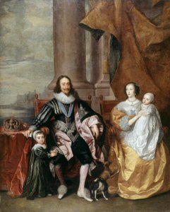 Charles I., Königin Henrietta und zwei ihrer ältesten Kinder