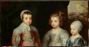 Die drei ältesten Kinder von Charles I., um 1635