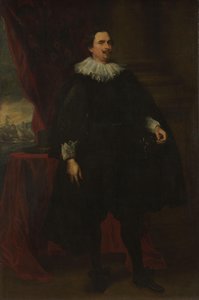 Porträt eines männlichen Mitglieds der Familie Van der Borcht von Anthony van Dyck (follower of)