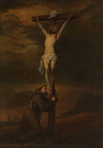 Der heilige Franziskus trauert am Fuß des Kreuzes von Anthony van Dyck (possibly copy after)