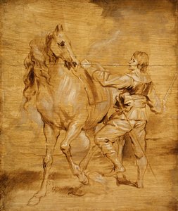 Ein Mann besteigt ein Pferd, ca. 1630 von Anthony van Dyck