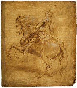 Ein Mann reitet ein Pferd, ca. 1630 von Anthony van Dyck
