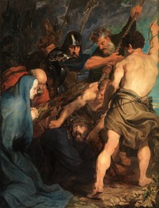 Christus bricht zusammen, während er das Kreuz trägt