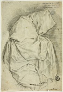 Gehüllte Figur (recto); Zwei Skizzen von Schwänen im Wasser (verso)