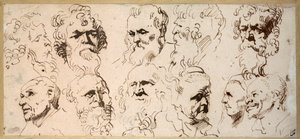 Elf Kopfstudien von Anthony van Dyck