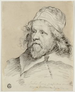 Inigo Jones (recto); Skizze eines weiblichen Kopfes (verso) von Anthony van Dyck