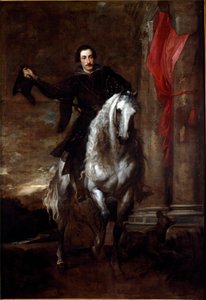 Porträt von Anton Giulio Brignole Sale (Brignole-Sale) auf Pferd Gemälde von Antonie Van Dyck (1599-1641) 1621-1625 Dim. 288x201 cm Genua, Galleria di Palazzo Rosso von Anthony van Dyck