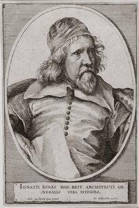 Porträt von Inigo Jones (1573-1652) graviert von Wenceslaus Hollar (1607-77) 1655 von Anthony van Dyck