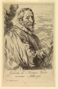 Porträt von Josse de Momper, aus den Icones Principum Virorum von Anthony van Dyck