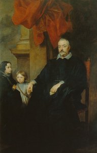 Porträt eines genuesischen Edelmanns und zweier Mädchen von Anthony van Dyck