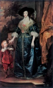 Königin Henrietta Maria und ihr Zwerg Sir Jeffrey Hudson, ca. 1633, 1927 von Anthony van Dyck