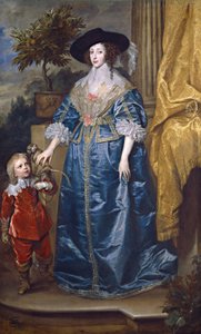 Königin Henrietta Maria mit Sir Jeffrey Hudson von Anthony van Dyck