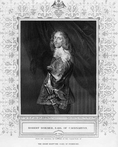 Robert Dormer, Earl of Caenarvon, Druck von H. Robinson, Illustration aus 