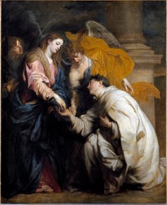 Der heilige Hermann Joseph verehrt die Jungfrau von Anthony van Dyck