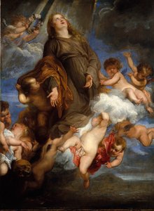 Heilige Rosalie, die für die Pestkranken von Palermo eintritt