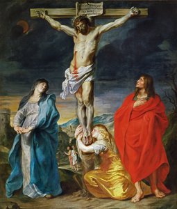Der gekreuzigte Christus mit der Jungfrau Maria, den Heiligen Johannes dem Täufer und Maria Magdalena von Anthony van Dyck