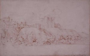 Der Ypres-Turm, Rye, von Süden gesehen von Anthony van Dyck
