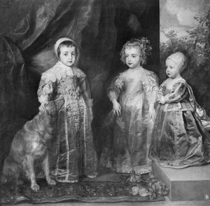 Die drei Söhne von Karl I., König von England, 1630er Jahre von Anthony van Dyck
