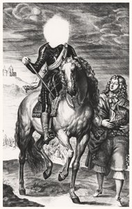 Kopfloses Reiterporträt ursprünglich von Louis von Frankreich, graviert von Pierre Lombard