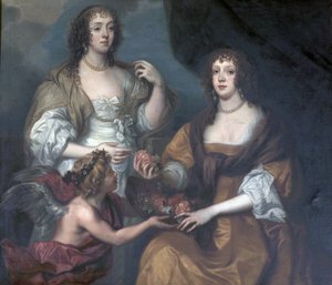Lady Elizabeth Thimbelby und Dorothy, Viscountess Andover von Anthony van after Dyck