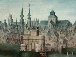 (Detail) Porträt von Juan Pardo II und seinen Frauen Anna Ingenieulandt und Maria Anchemant von Anthuenis (1536 1613) Claeissins or Claeissens