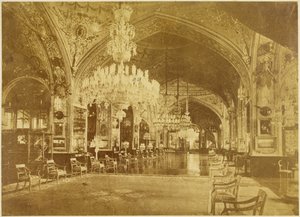 Talar-i Muzeh, auch genannt Talar-i Salam (Audienzhalle), Golestan-Palast, Teheran, 1880-90 von Antoin Sevruguin