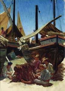 Anzio, der Hafen von Antoine Auguste Ernest Herbert or Hebert