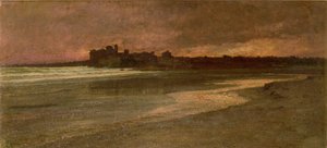 Nettuno, Abend am Strand von Antoine Auguste Ernest Herbert or Hebert