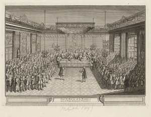 Festbankett in der Corner Parade Hall im Dresdner Schloss am 3. September 1719 von Antoine Aveline