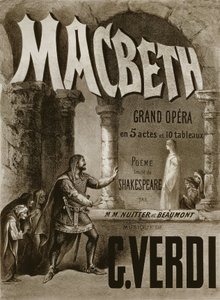 Plakat für die Oper Macbeth von Giuseppe Verdi