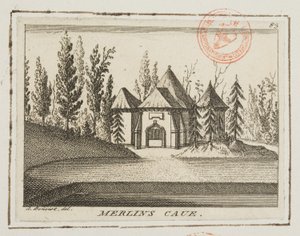 Ansicht der Merlin-Höhle, Kew Gardens, Illustration aus 
