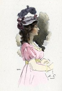 Porträt von Josephine de Beauharnais, Zeichnung von Antoine Calbet aus „Napoleon und Frauen“ von Masson von Antoine Calbet
