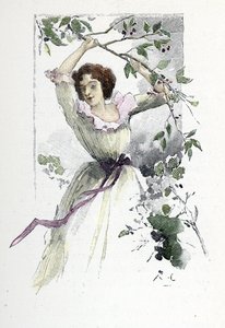 Porträt der jungen Caroline de Colombier, ca. 1785 (Druck) von Antoine Calbet